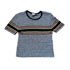 Vintage Lightweight Sweater with Stripes SEE MEASUREMENTS